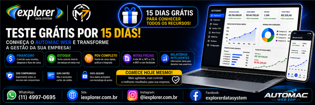 Automac Web ERP - Teste Grátis por 15 Dias